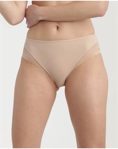 Классические трусы из мягкой микрофибры и сетчатыми деталями, цвет Natural Dim