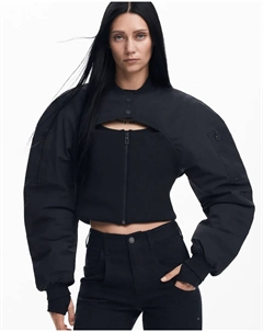 Женский бомбер в сочетании с корсетом Maitrepierre, черный Desigual