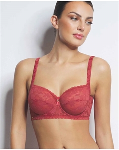 Бюстгальтер большого размера с высоким вырезом, красный Selmark