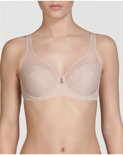 Просторный бюстгальтер на косточках большой вместимости с тюлем, цвет Natural Dim