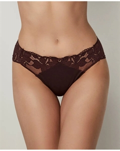 Классические плавки бикини с цветочным кружевом, бордовый Selmark