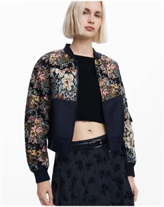 Женская куртка-бомбер с принтом, черный Desigual