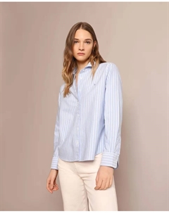 Женская рубашка с длинными рукавами и классическим воротником, синий Scalpers