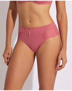 Трусики с высокой посадкой и кружевом, розовый Selmark