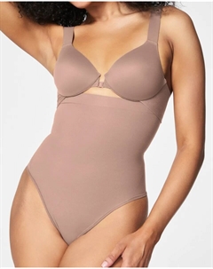 Бесшовные стринги с высокой талией, светло-коричневый Spanx