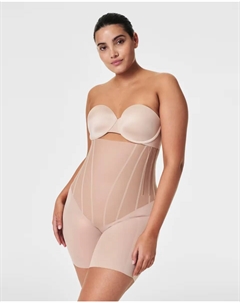 Брюки с компрессионным поясом до середины икры с высокой талией, коричневый Spanx