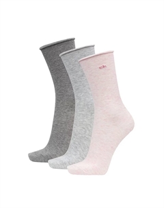 Комплект из трех пар женских длинных носков, розовый Calvin klein