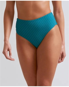 Низ бикини Petrol High со структурой и подкладкой, зеленый Robin collection