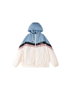 Тренчкот унисекс, белый/темно-синий Hummel