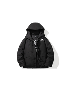 Пуховик унисекс, черный Hummel