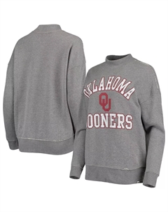 Женский серый пуловер с принтом '47 Oklahomaooners Sasha Ivy Unbranded