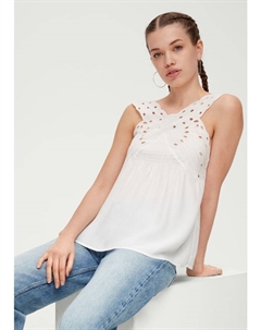 Блуза Bluse keine Ärmellänge, кремовый Qs