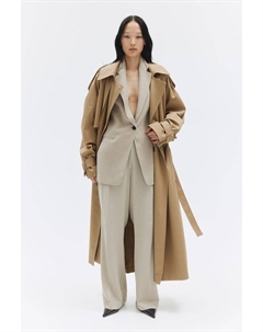 Блейзер со сборками на рукавах, бежевый H&m