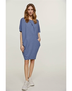 Меланжевое платье с рукавами «летучая мышь», индиго Conquista