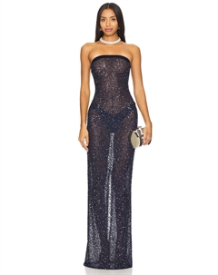 Платье с пайетками vylly Retrofete, синий