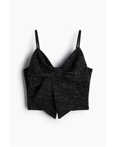 Топ на бретельках с бантиком, черный H&m