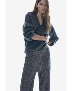 Брюки с пайетками, серый H&m