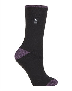 Утепленные термоноски lite для несколько дизайнов включая полосы с ромбами в виде сердечек и звезд теплые носки на зиму h&t, фиолетовый Heat holders