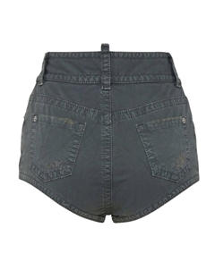Джинсовые шорты с завышенной талией, серый Dsquared2