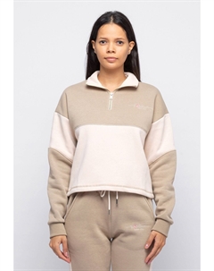 Спортивный костюм tom barron с полумолнией и цветочной вышивкой, коричневый Tom barron