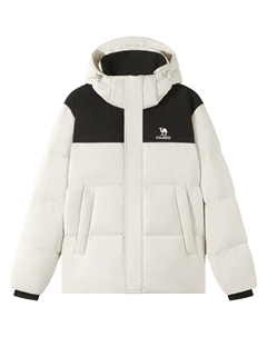 Теплая флисовая куртка-пуховик унисекс, цвет Warm White/Phantom Black Camel