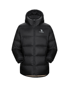 Пуховик унисекс, цвет Phantom Black/Dark Olive Green Camel