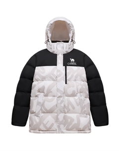 Капсульная пуховая куртка унисекс, цвет Jade White/Phantom Black Camel