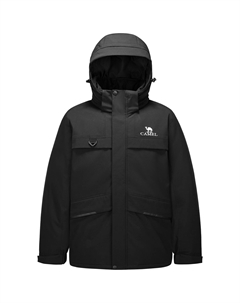 Пуховик унисекс, цвет Dawn Red / Phantom Black Camel