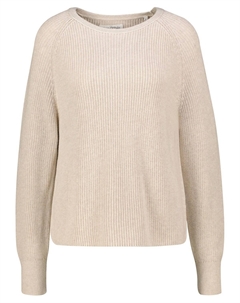 Вязаный свитер из натурального хлопка, свободного кроя., бежевый Marc o'polo