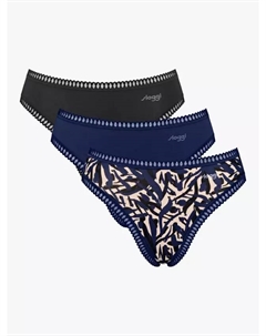 Трусы GO Crush High Leg 3 шт, цвет navy/multi Sloggi