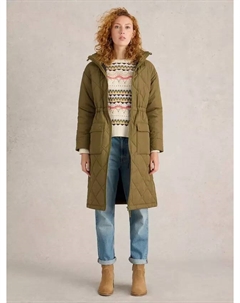 Пальто Lorena Quilted, хаки White stuff