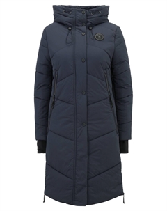 Стеганое пальто с капюшоном, синий Amber & june