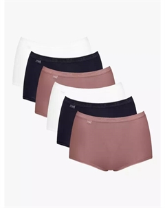 Трусы Basic+ Maxi 6 шт, цвет white/black/cacao Sloggi