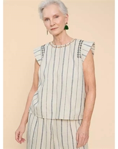 Топ Carla Stripe Linen Blend, цвет natural/multi White stuff