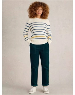 Брюки Twister Organic Cotton Blend Corduroy, темно-зеленый White stuff