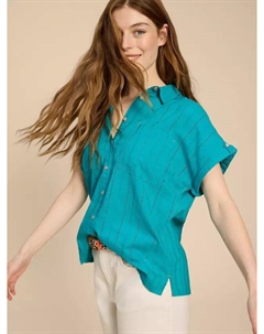 Рубашка Ellie Cotton Broderie, цвет bright/teal White stuff