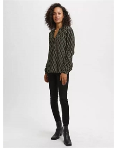 Топ Olan Geometric Print, цвет black/sand Kaffe