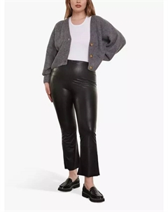 Леггинсы Faux Leather Cropped Flare, черный Commando