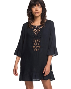 Пляжное платье Goldy Soul Long Sleeve Cover-Up Dress, цвет True Black Roxy