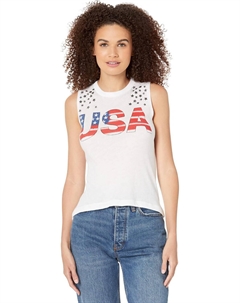 Топ USA Star Bella Jersey Muscle Tank, белый Chaser
