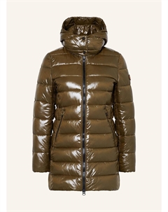 Стеганая куртка со съемным капюшоном, хаки Save the duck