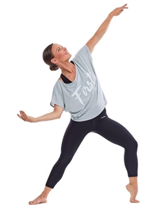 Футболка женская с принтом из хлопка и модала, серый Winshape