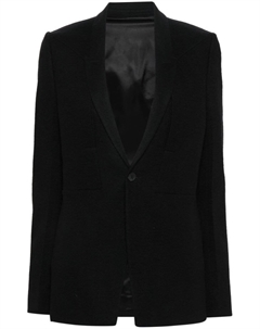 Однобортный блейзер с узкими лацканами, черный Rick owens