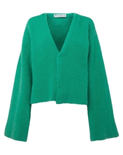 Кардиган с V-образным вырезом и логотипом, зеленый Jw anderson