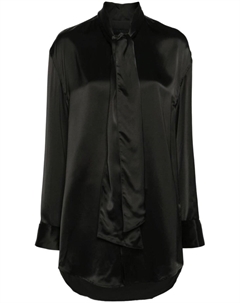 Рубашка с бантом, черный Alainpaul