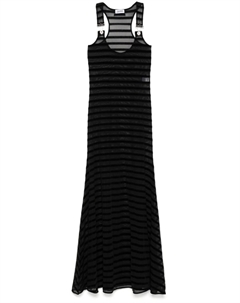 Платье макси с флоком от, черный Jean paul gaultier