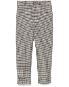 Брюки в ломаную клетку, серый Incotex