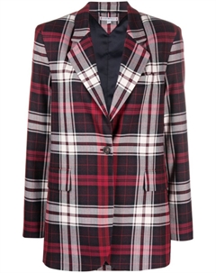 Однобортный блейзер в клетку, красный Tommy hilfiger