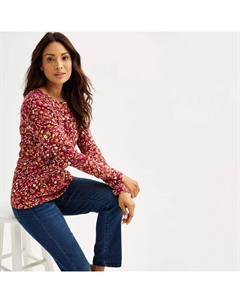 Женская футболка Essential с круглым вырезом и длинными рукавами, белый Croft & barrow