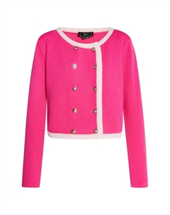 Вязаный кардиган Knit Cardigan, цвет neon pink Faina